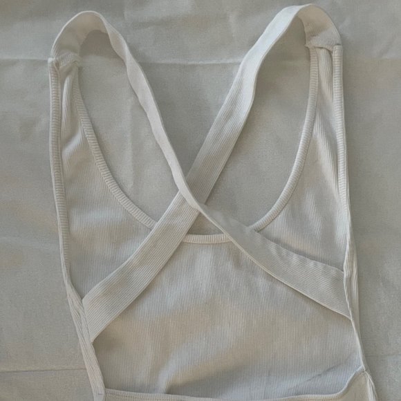 Free People Intimately, White Ribbed Fabric Bodysuit, Size: XS, NWOT/NEW - Picture 5 of 14